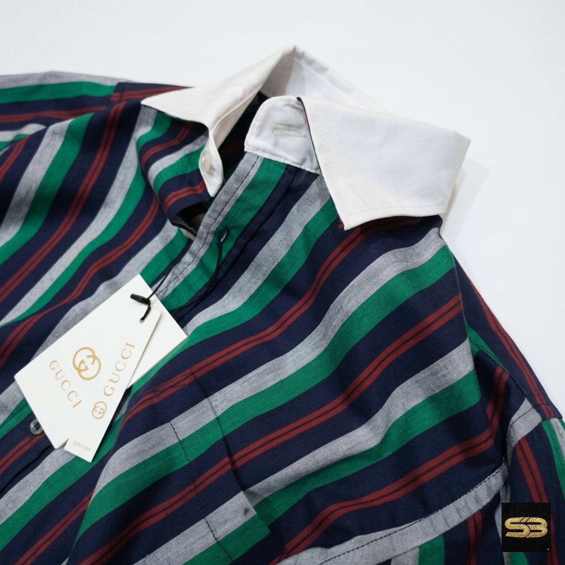 Signature malti GREEN Stripe Shirt - Image 6