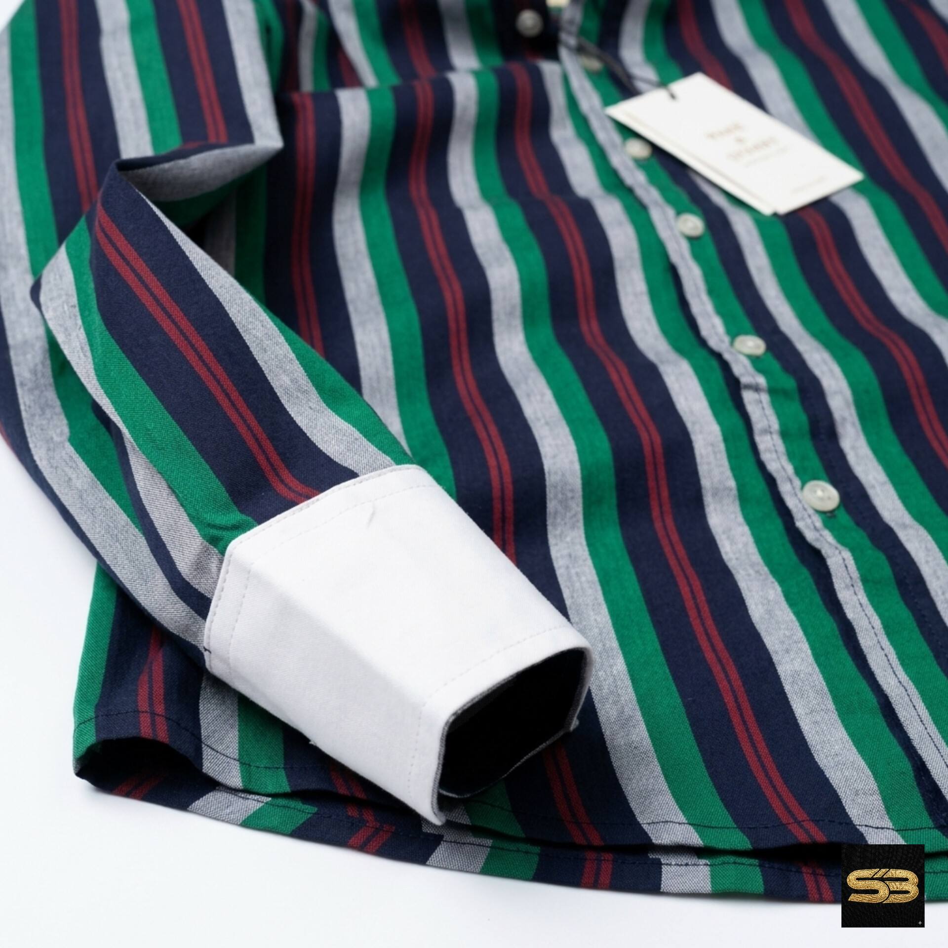 Signature malti GREEN Stripe Shirt - Image 7