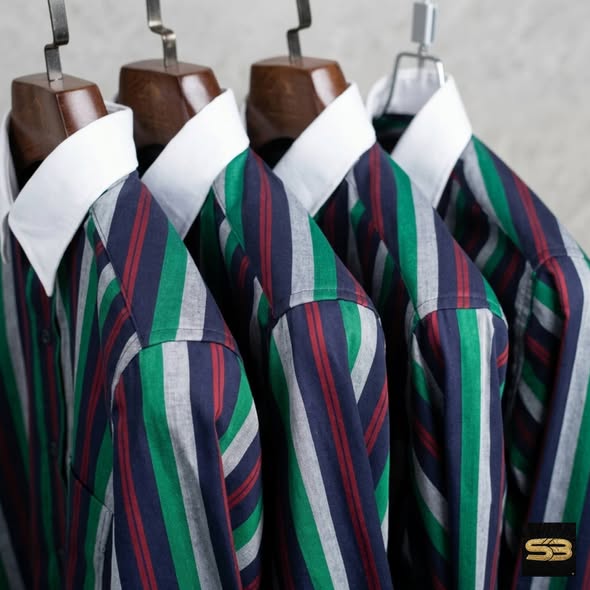 Signature malti GREEN Stripe Shirt - Image 2