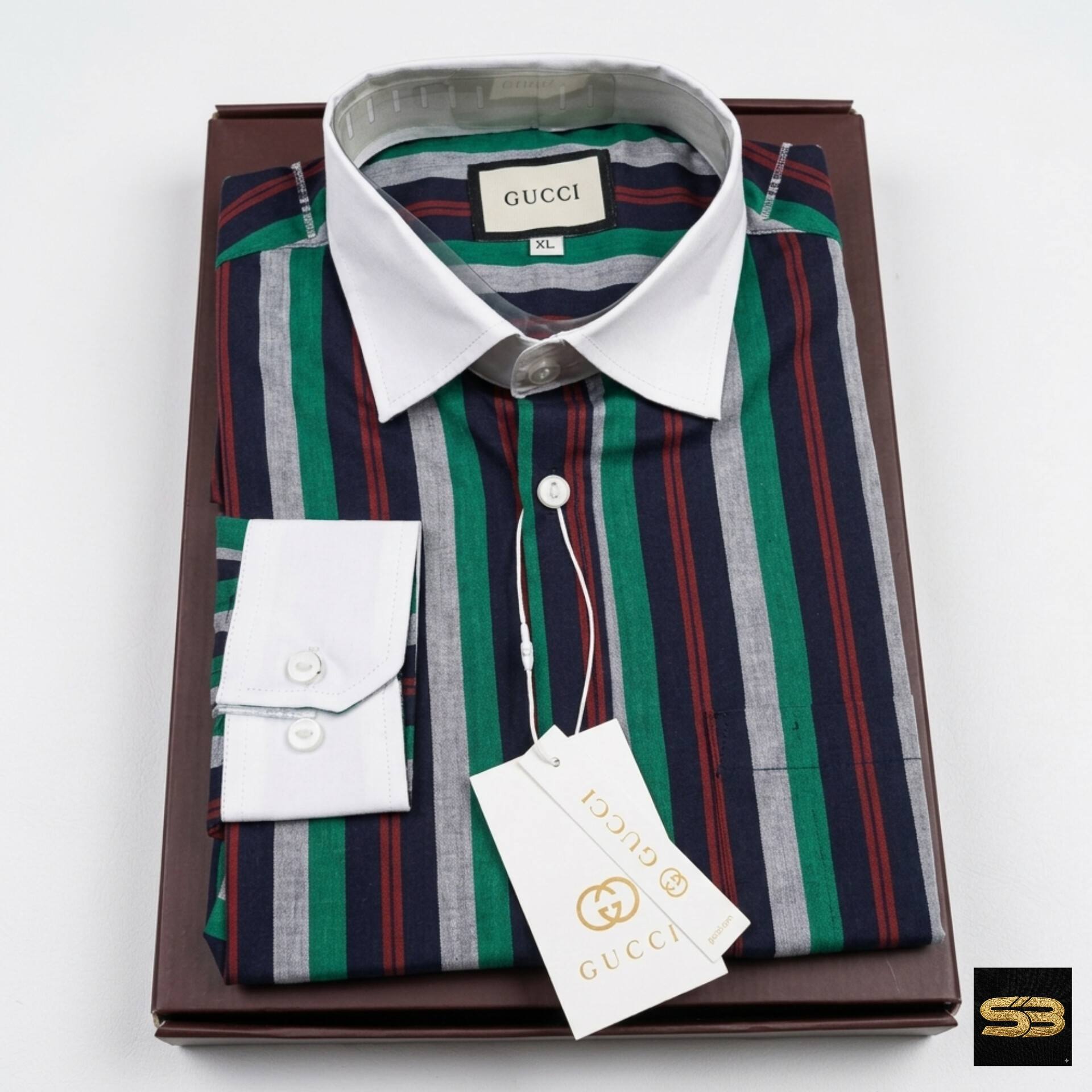 Signature malti GREEN Stripe Shirt - Image 4