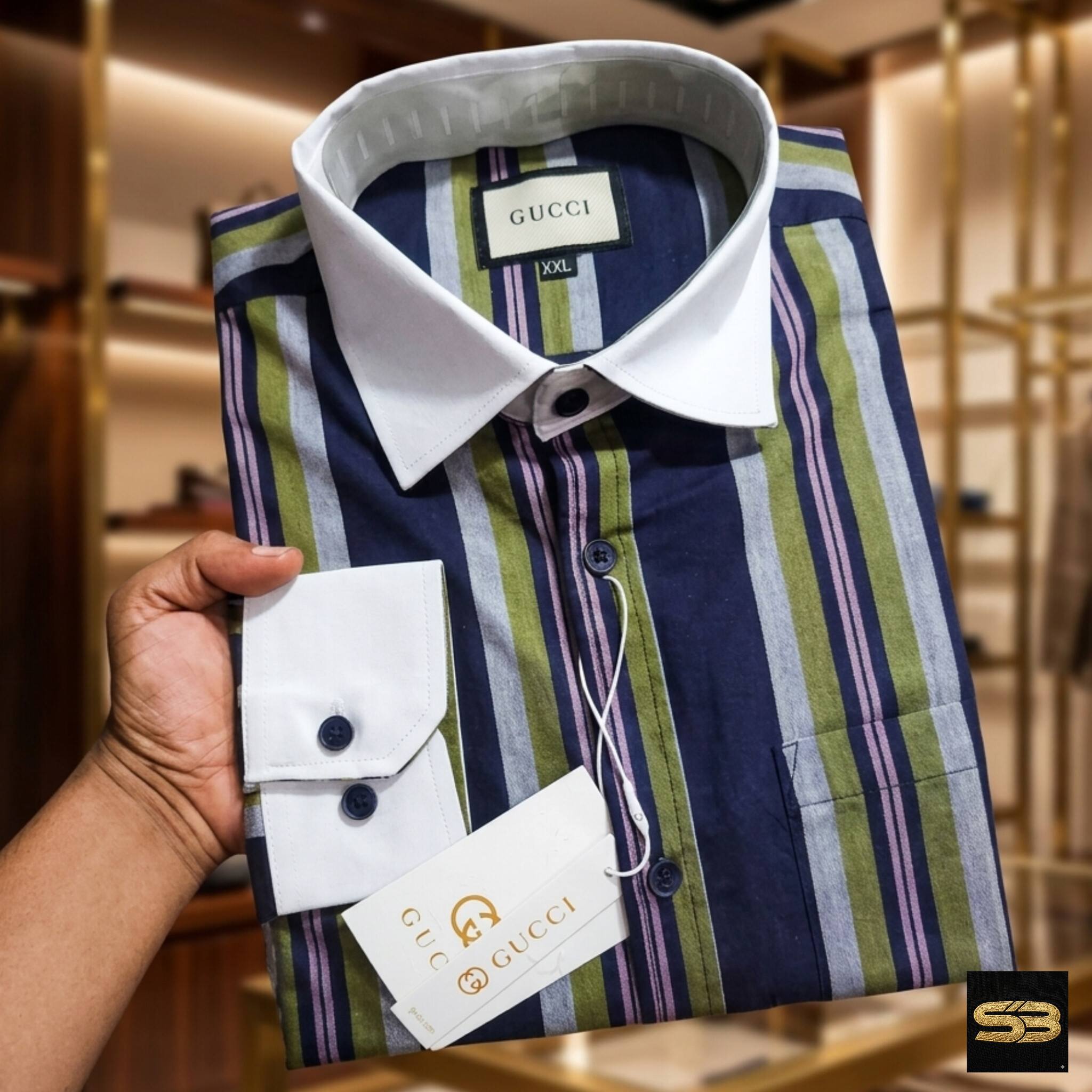Signature malti blue Stripe Shirt - Image 4