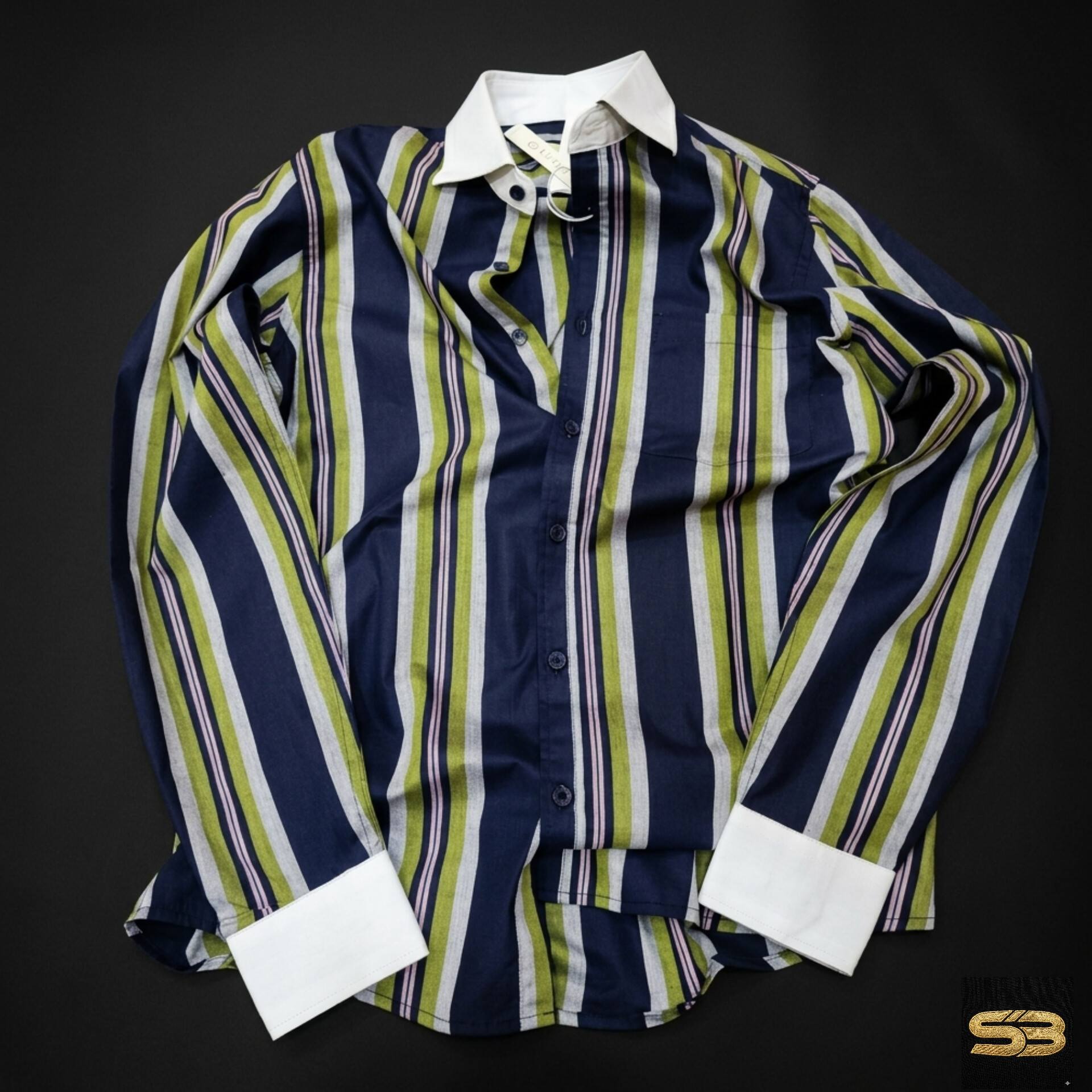 Signature malti blue Stripe Shirt - Image 3