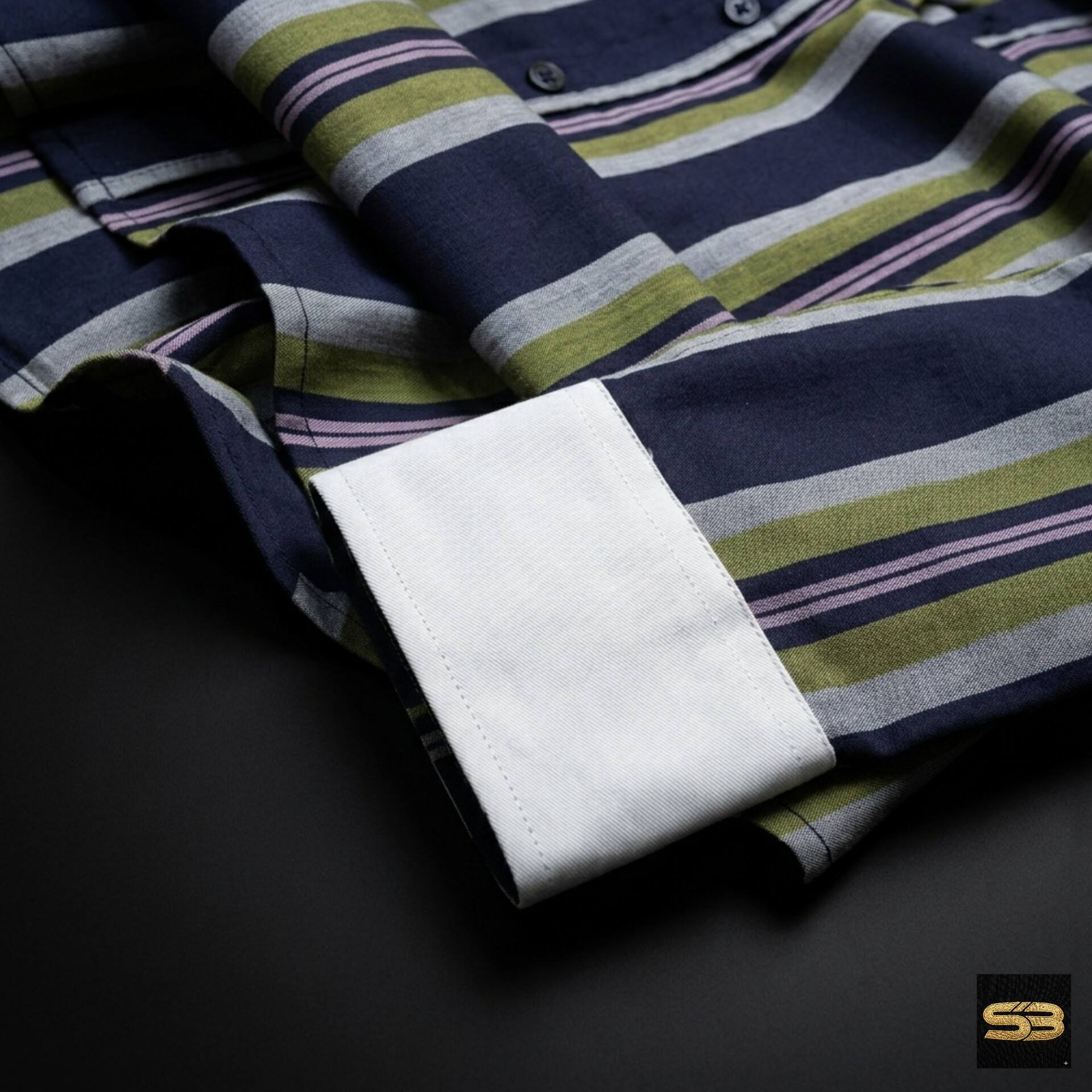 Signature malti blue Stripe Shirt - Image 7