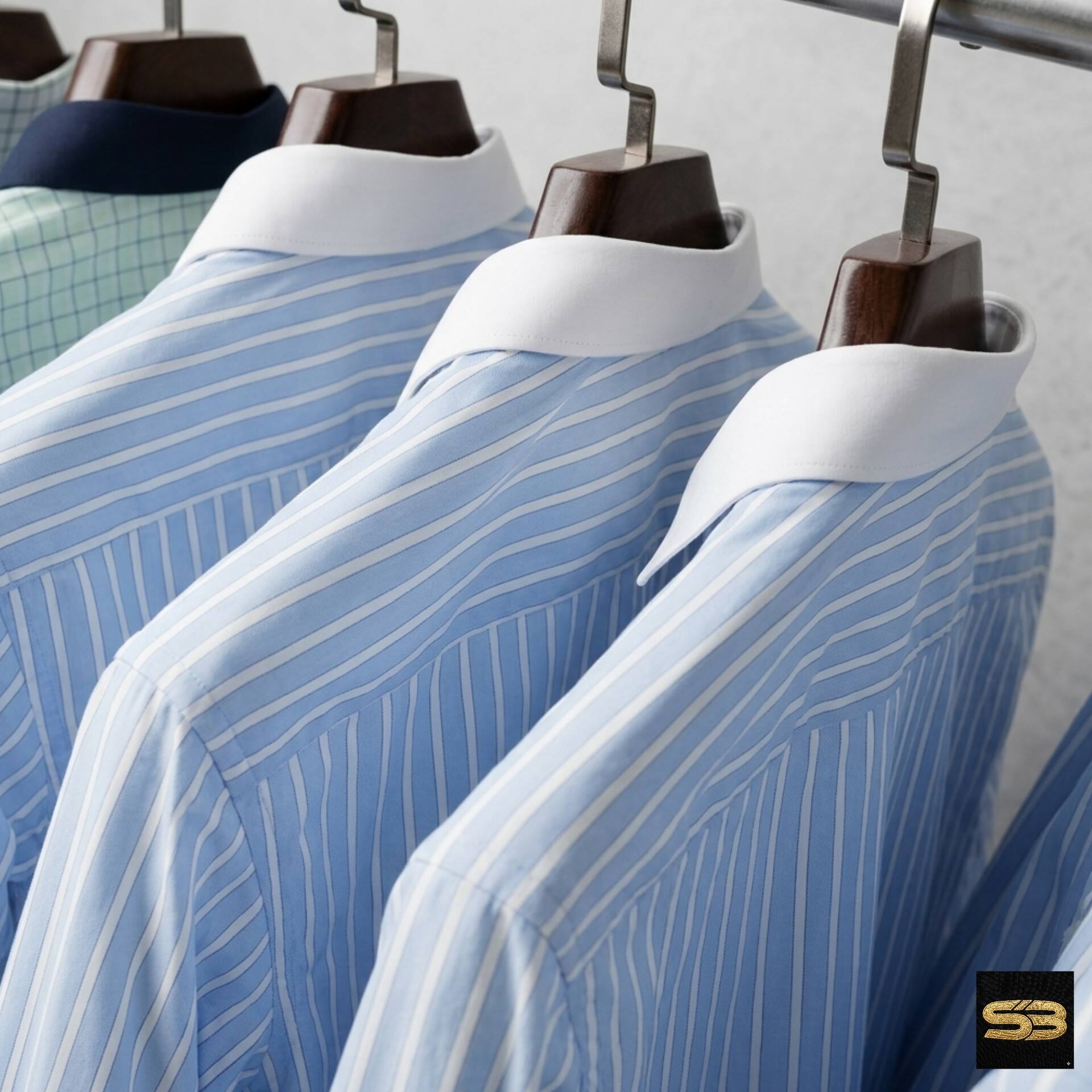 Signature sky/black Stripe Shirt - Image 2