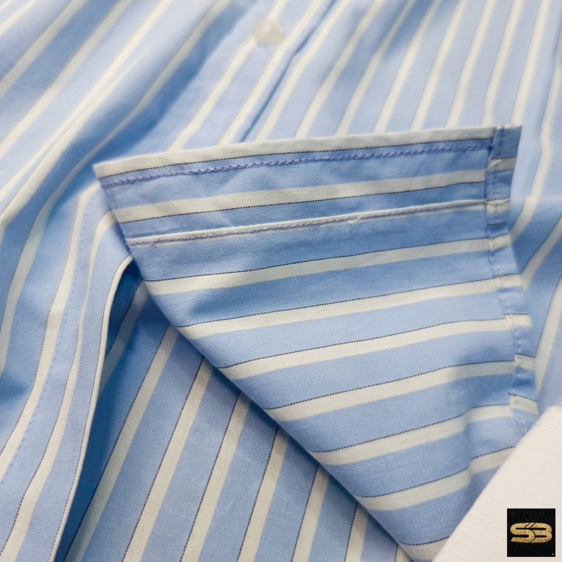 Signature sky/black Stripe Shirt - Image 8