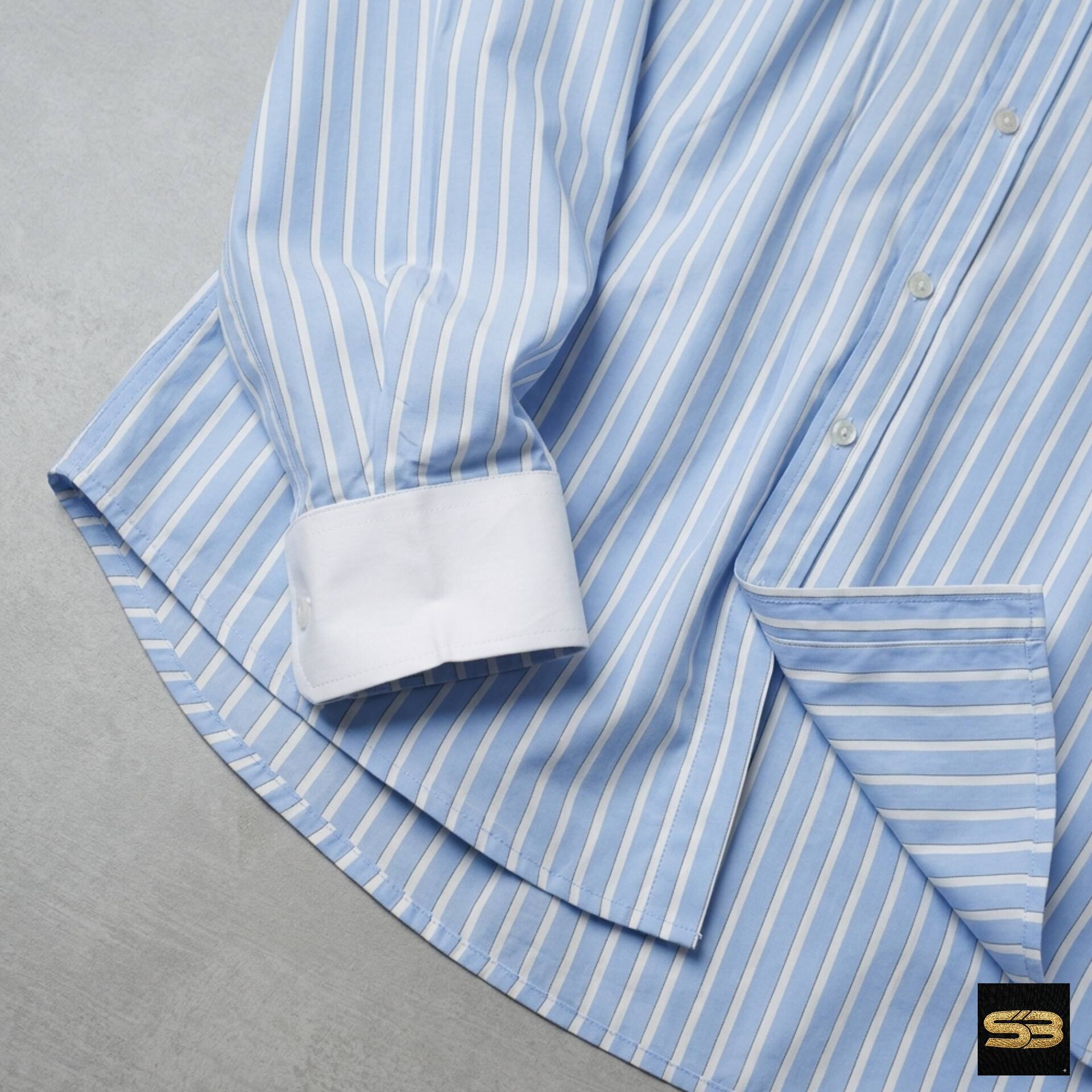 Signature sky/black Stripe Shirt - Image 7