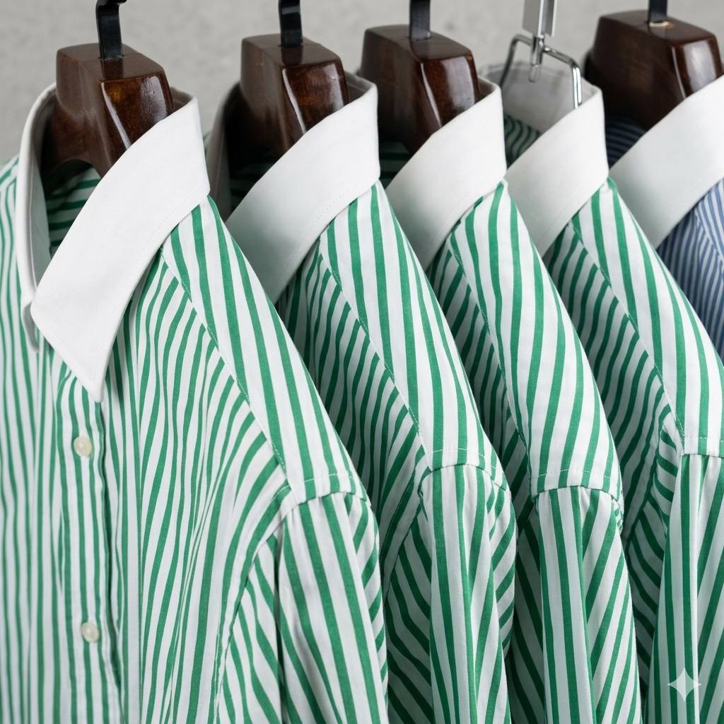 Signature GREEN Stripe Shirt - Image 2