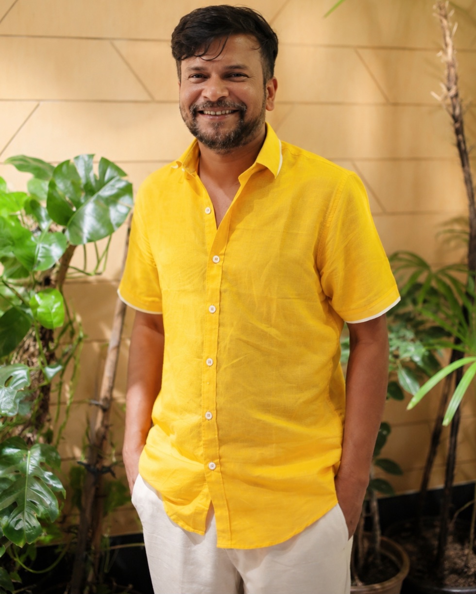 Premium Burnt Orange Rimi Cotton Half Sleeve Shirt - Image 8