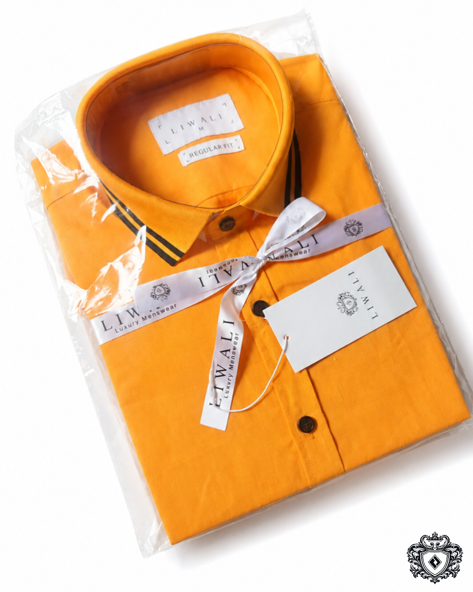 Premium Burnt Orange Rimi Cotton Half Sleeve Shirt - Image 9